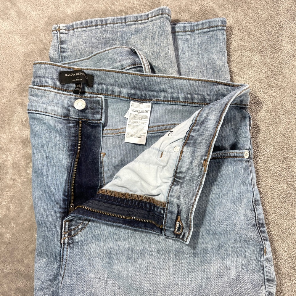 Banana Republic Slim Jeans Womens 34/18 Light Wash High-Rise Slim Denim